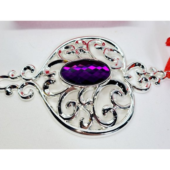 Lenox silver plated purple heart/spire ornament - Picture 2 of 7